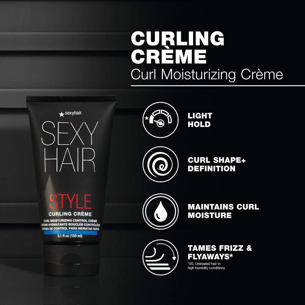 SexyHair on model with coily hair illustrating moisture and coil definition