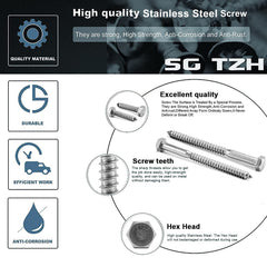 SG TZH lag screw installed in deck post offering durable outdoor connection