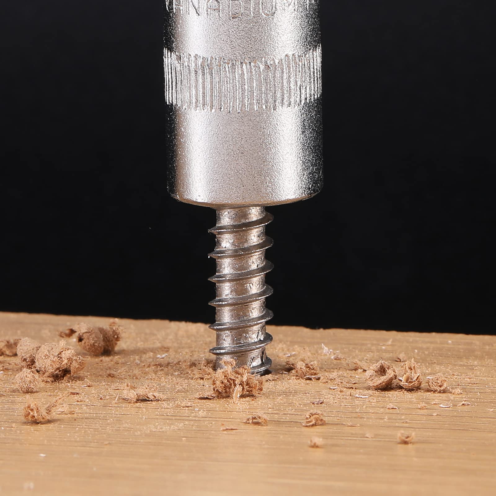 SG TZH screw next to a ruler for scale to confirm 1/2" x 6" dimensions