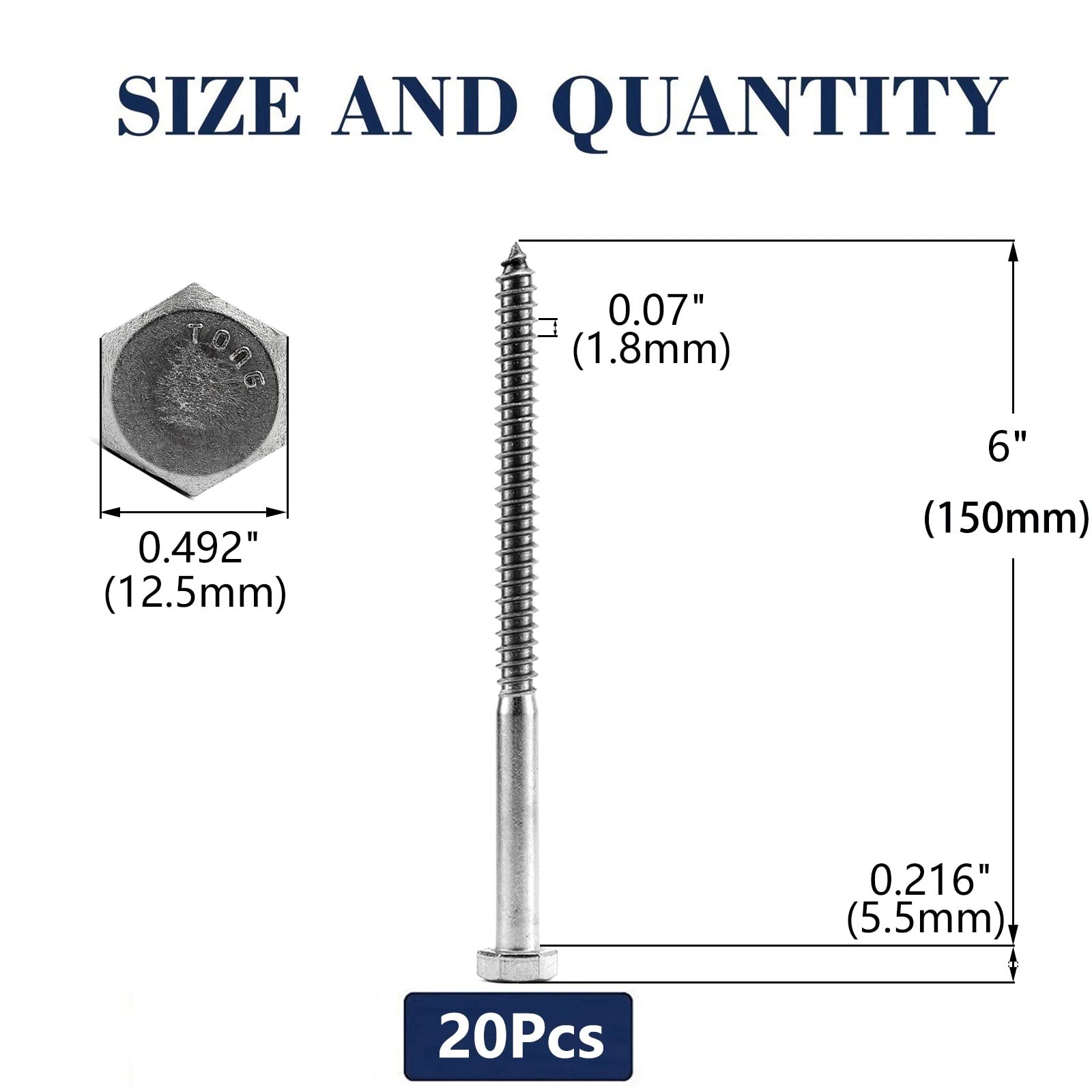 SG TZH close-up of 304 stainless threads for corrosion resistance