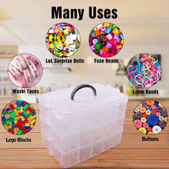 SGHUO open tiers displaying all 30 grids for organized beads and small parts access