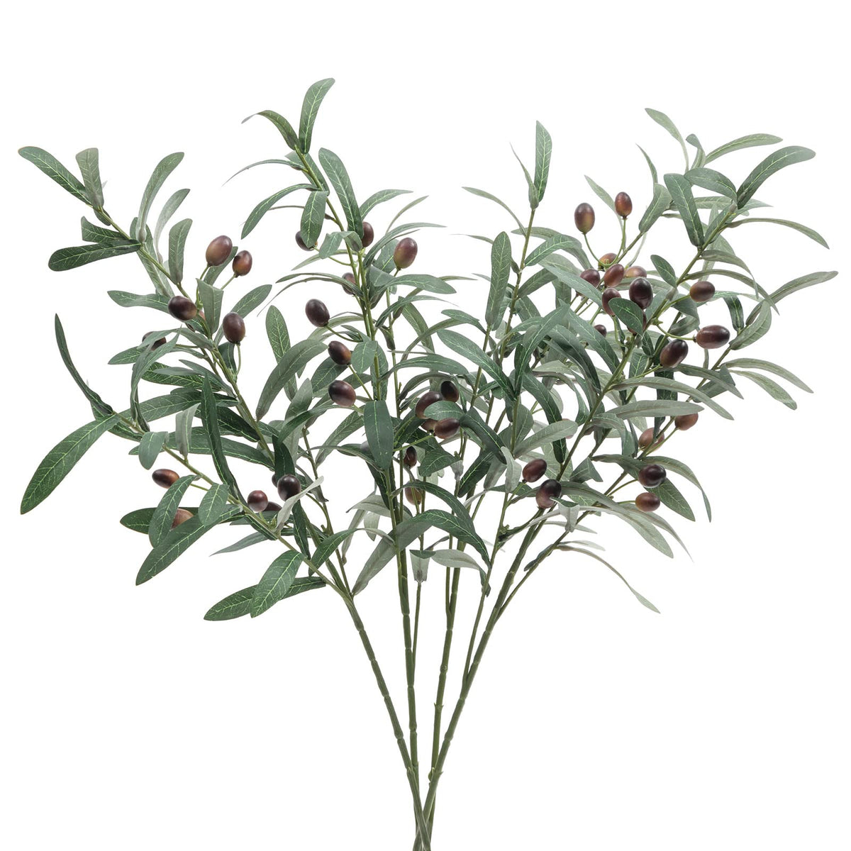 SHACOS front view of four-pack olive branches for instant greenery