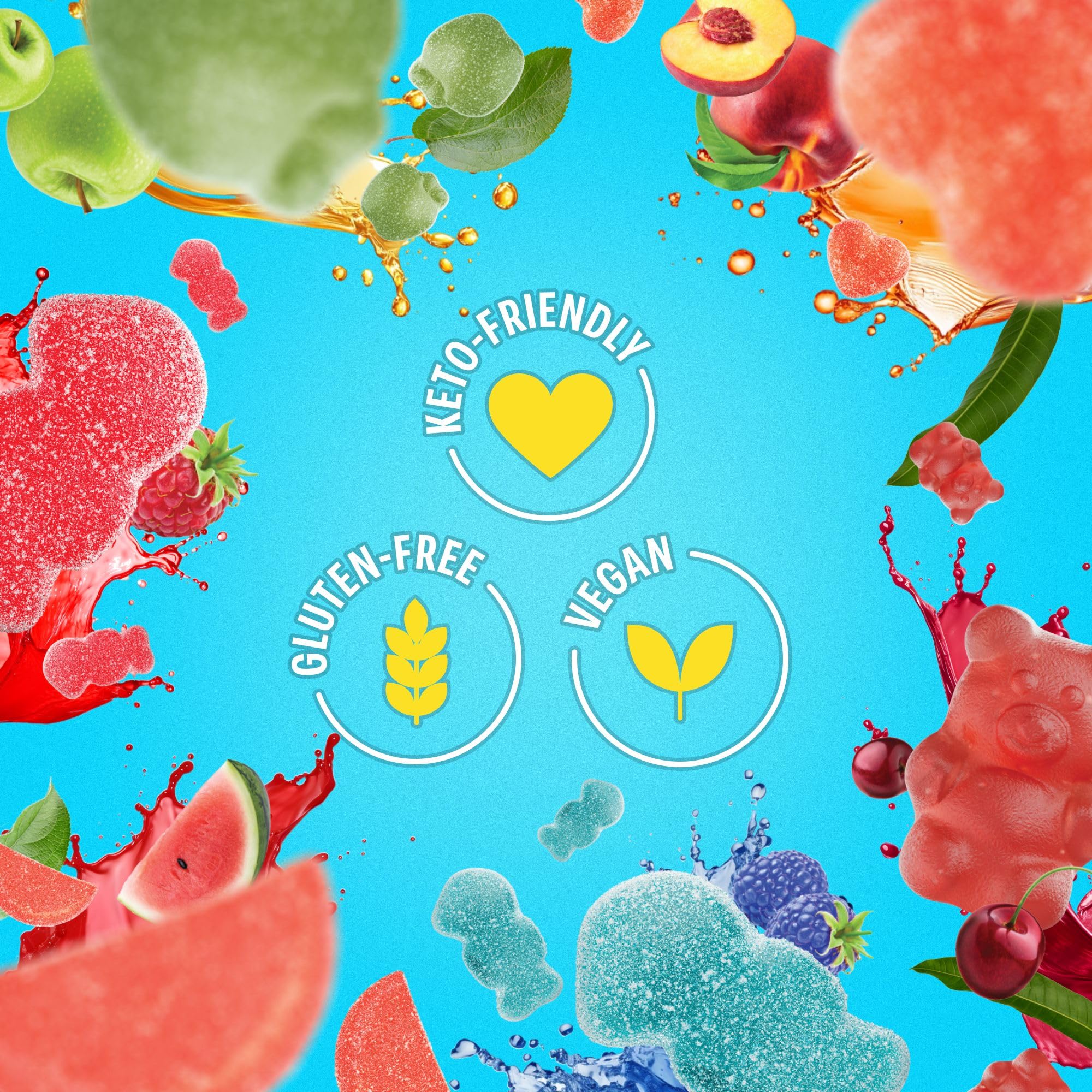 Shameless flavor assortment laid out to show six bold sour options