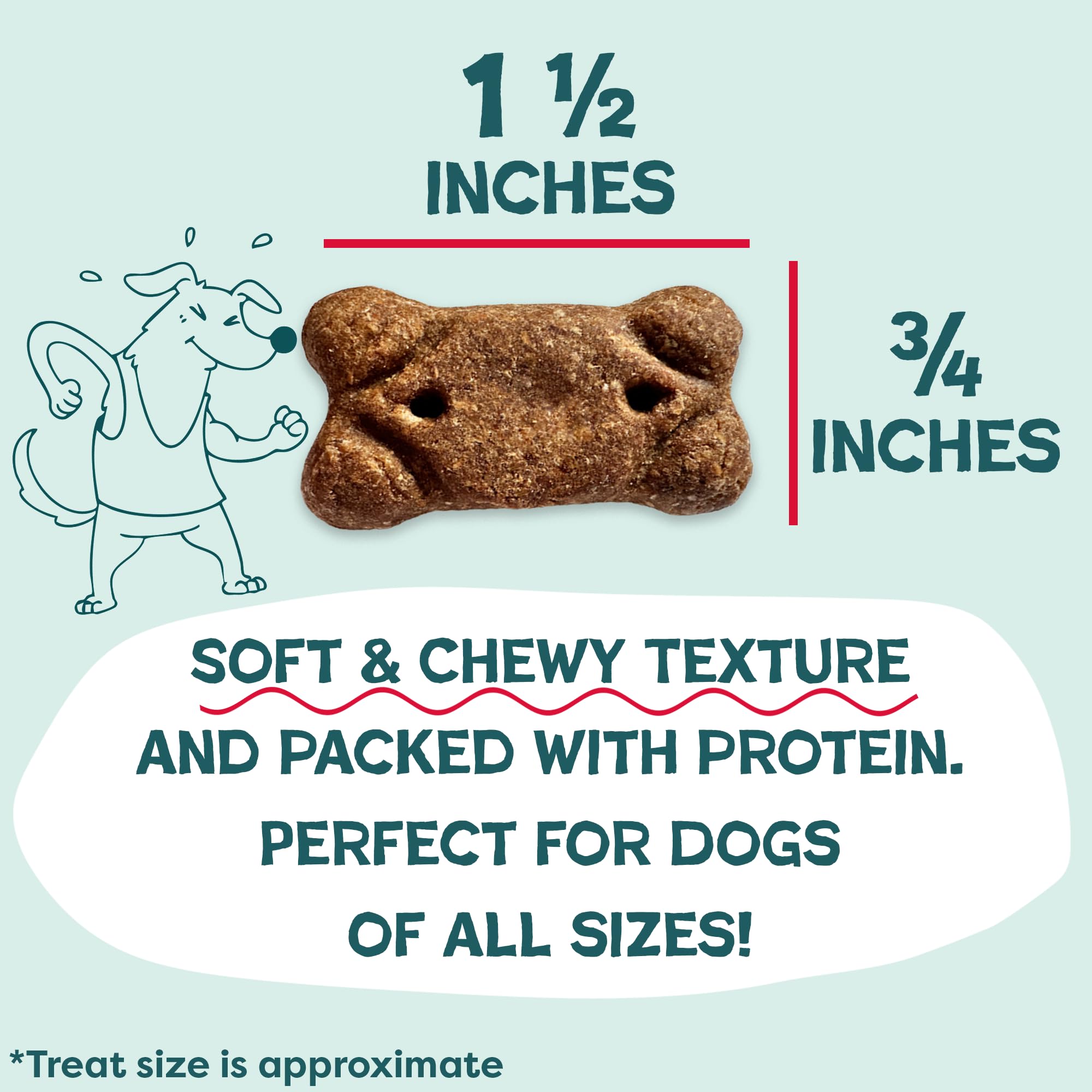Shameless Pets treat held in hand showing portion size for training