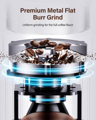 SHARDOR bean hopper filled with beans illustrating easy refill and sealed storage benefit