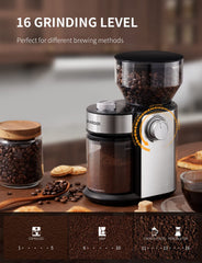 SHARDOR bean hopper top filled with beans, clear view and convenient capacity