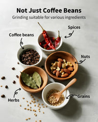 SHARDOR stainless steel blades and 70g bowl detail ensuring even, durable grinding