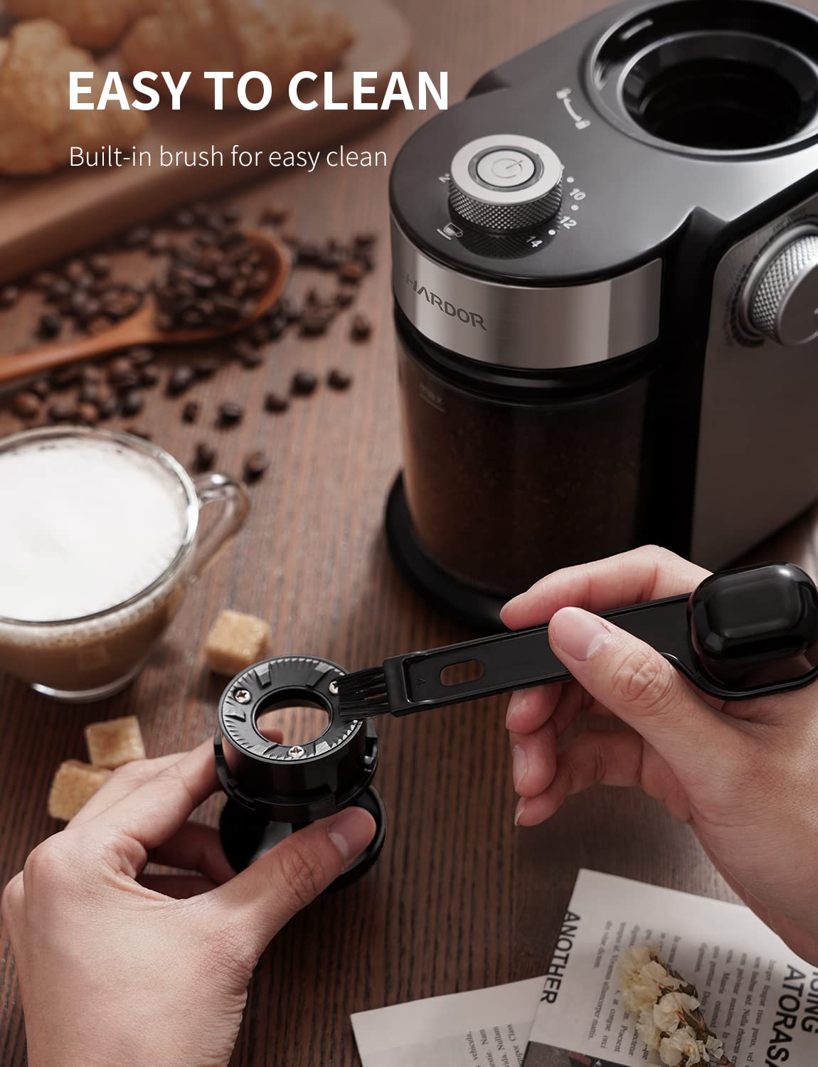 SHARDOR timer dial and upgraded safety lock detail, safe one-touch operation