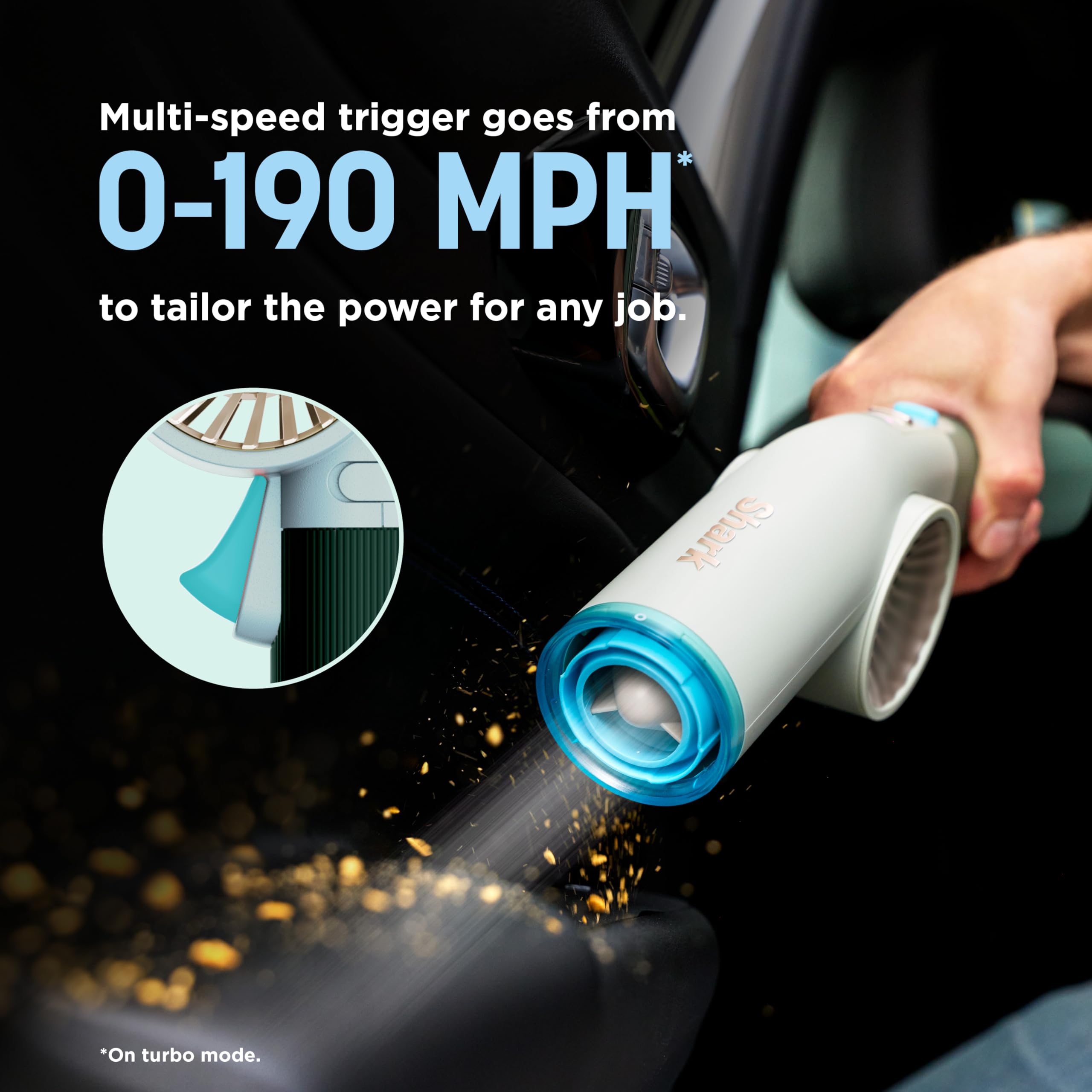 Shark BlastBoss precision nozzle detail for targeted cleaning without damage
