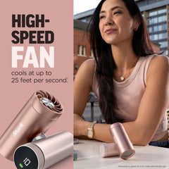 Shark ChillPill fan cap detail showing blades and vent for sustained airflow benefit