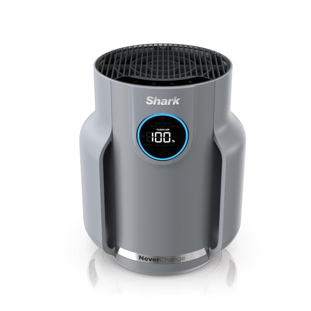 Shark compact pro front panel showing controls and clean air benefit