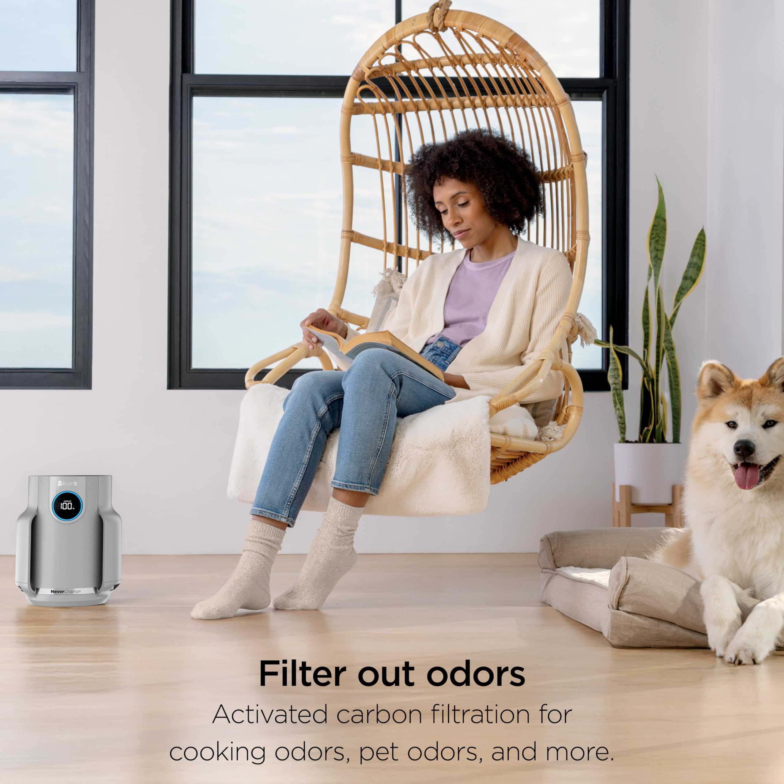 Shark compact pro placed in bedroom promoting quiet sleep benefit