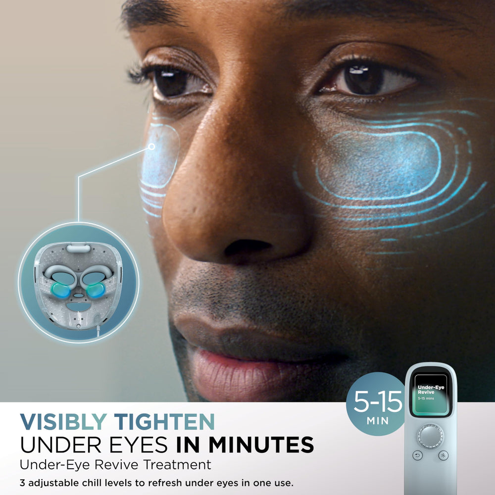 Shark CryoGlow mask display showing Skin Sustain mode for maintenance