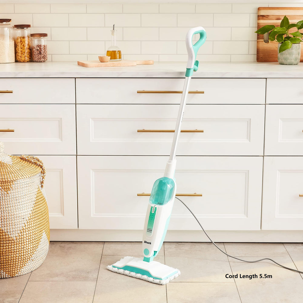 Shark S1000 swivel head angled under furniture for improved maneuverability
