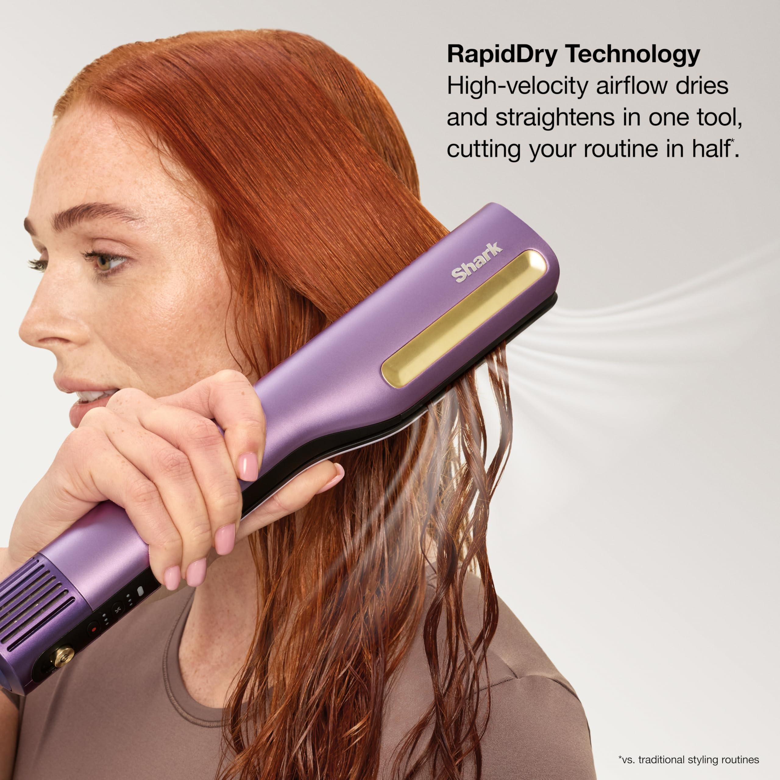 Shark SilkiPro styling damp hair to dry-plus-smooth in one pass for speed