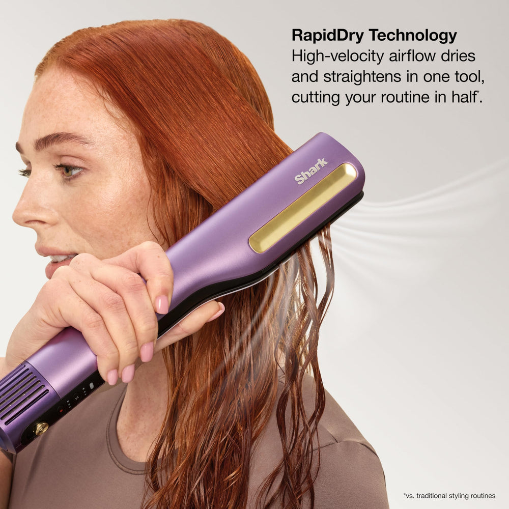 Shark SilkiPro styling damp hair to dry-plus-smooth in one pass for speed