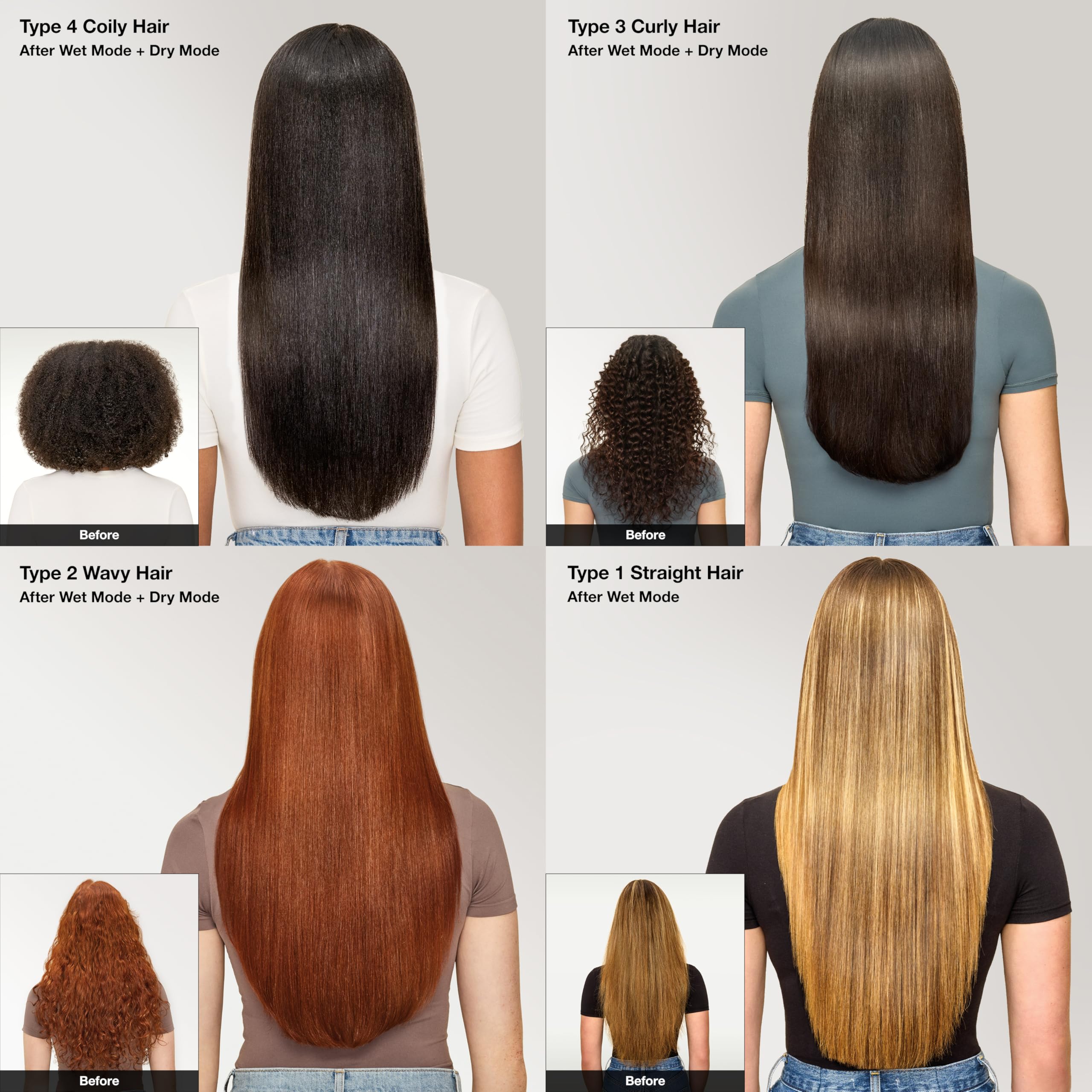 Shark SilkiPro with wide-tooth comb attached detangling thick hair quickly