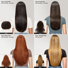 Shark SilkiPro with wide-tooth comb attached detangling thick hair quickly
