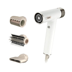 Shark SpeedStyle front view showing compact dryer and sleek finish benefit
