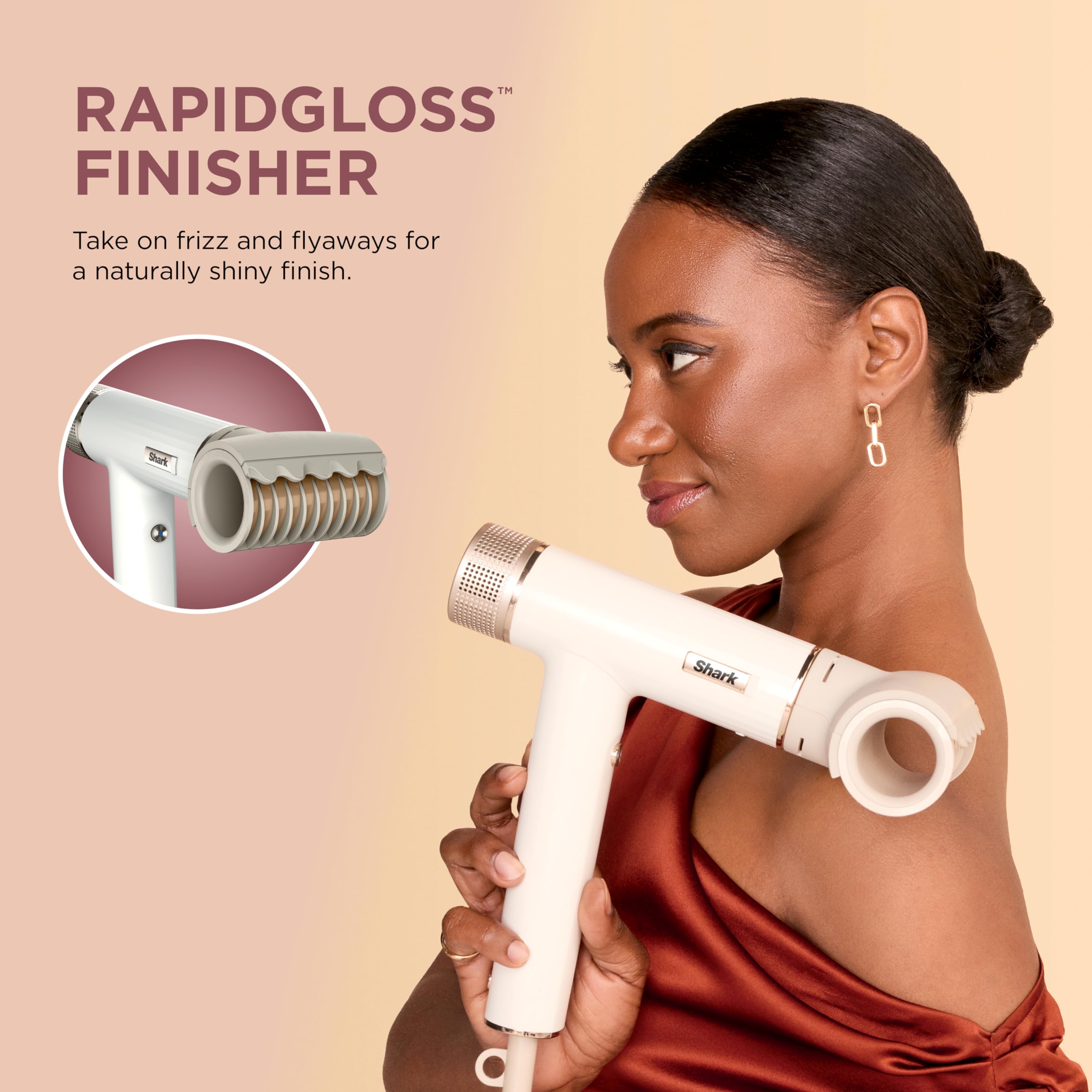 Shark SpeedStyle side profile handle ergonomic grip reduces styling fatigue
