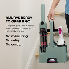 Shark StainForce dual-chamber bottle highlighting on-nozzle mixing for activated cleaning