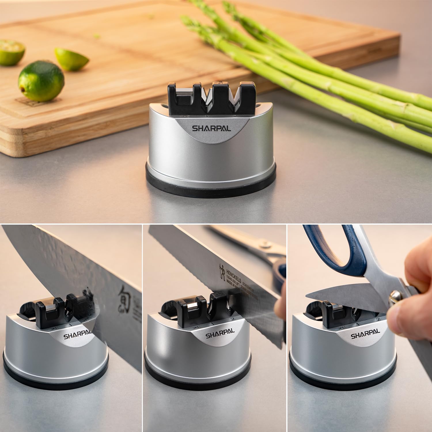 SHARPAL 191H beside hand for scale showing compact space-saving design