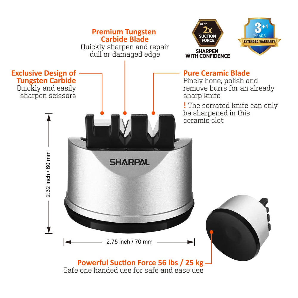 SHARPAL 191H close-up of tungsten and ceramic stages for fast precise sharpening