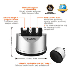SHARPAL 191H close-up of tungsten and ceramic stages for fast precise sharpening