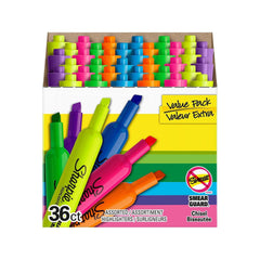 Sharpie color swatches on paper displaying fluorescent and pastel contrast benefits