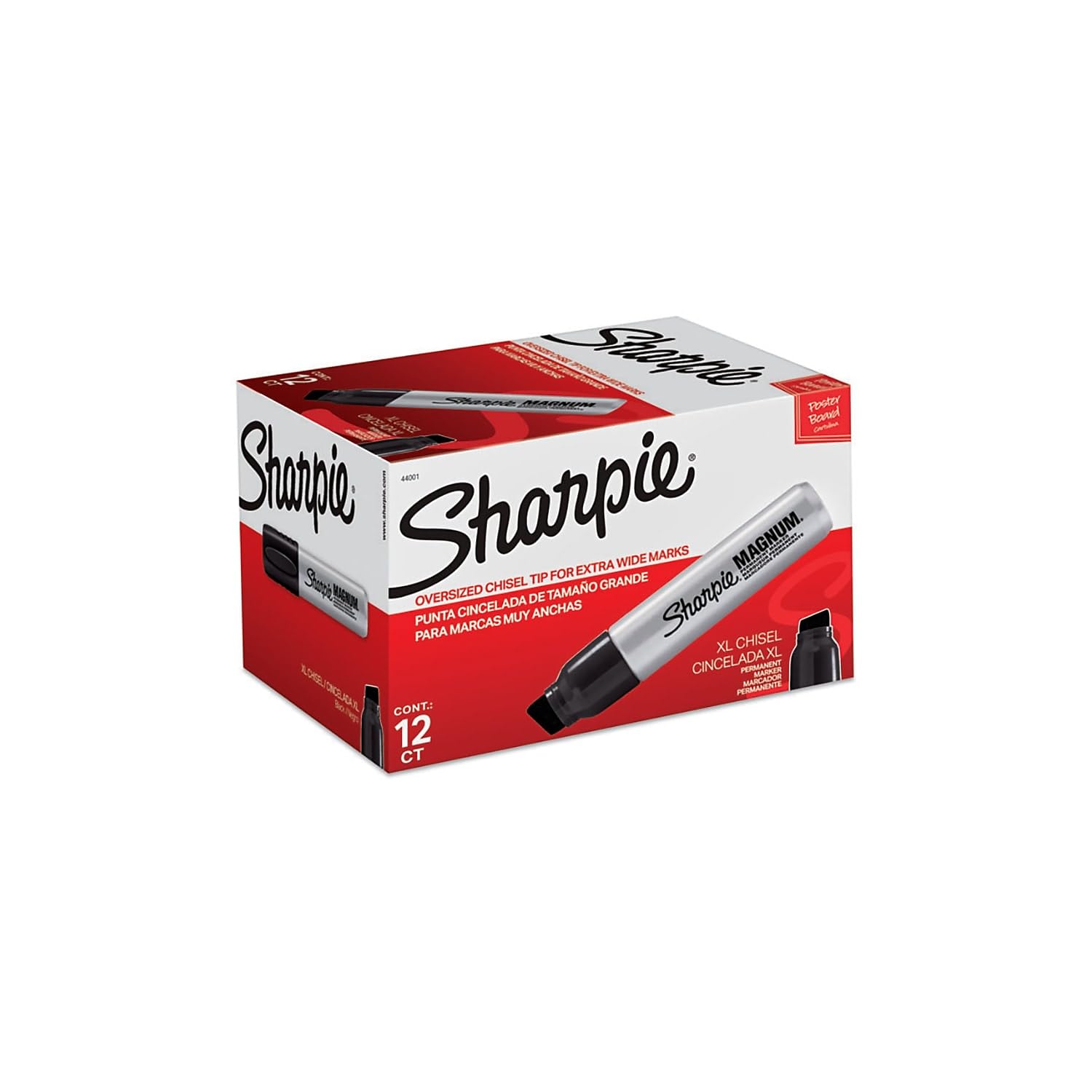 Sharpie Magnum front packaging showing bold black markers and clear count