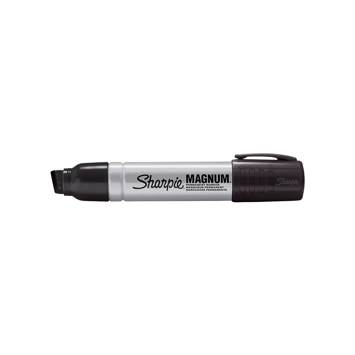 Sharpie Magnum creating thick black strokes on a poster for readability