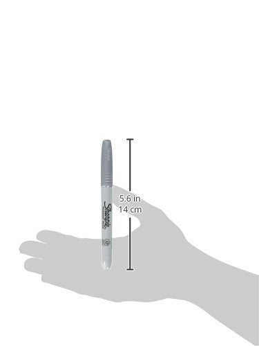 Sharpie fine point tip close-up delivering precise metallic lines