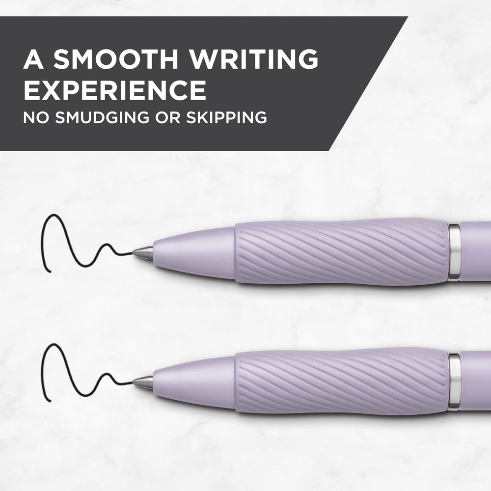 Sharpie S-Gel contoured rubber grip detail for comfortable writing