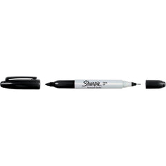 Sharpie twin tip black ink strokes comparison showing bold and precise lines for clear contrast