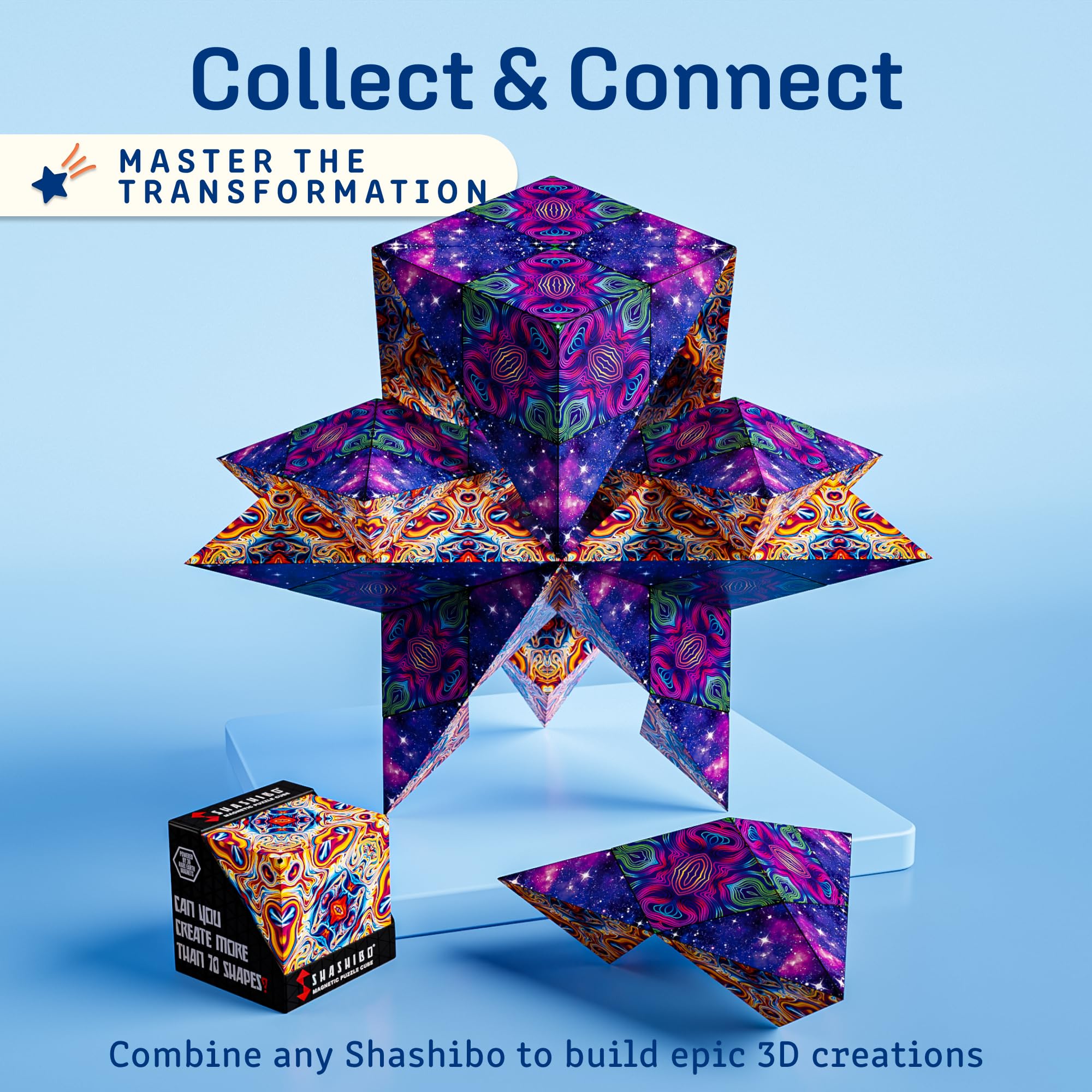 Shashibo surface pattern detail showing vibrant colors and premium print quality