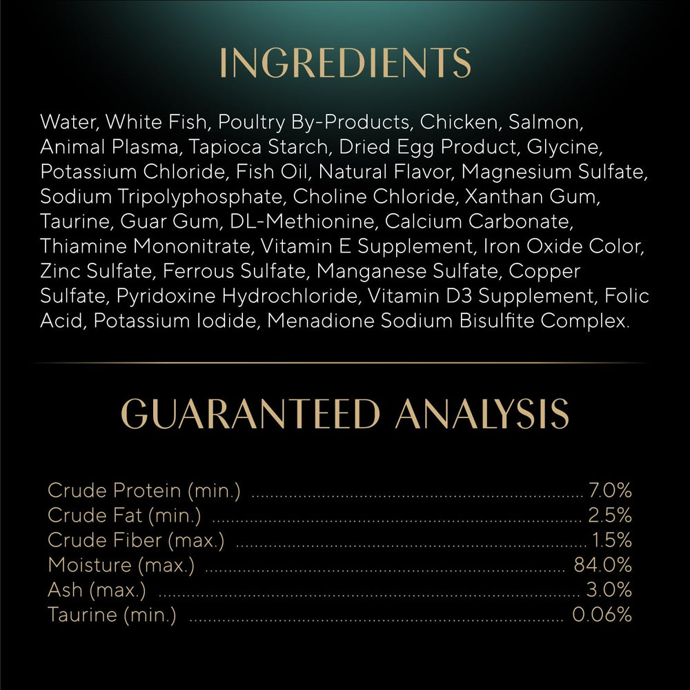Sheba ingredient label photo emphasizing grain-free recipe and transparent ingredients