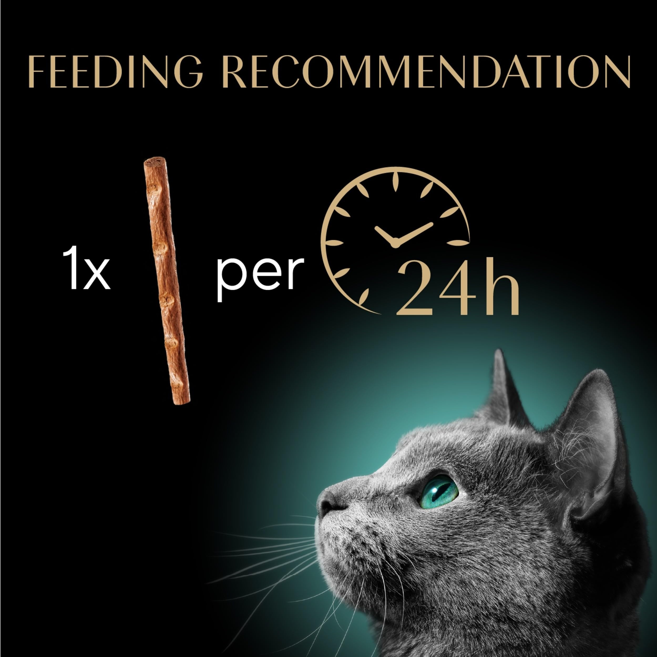 Sheba sticks weighed on scale for consistent serving benefit