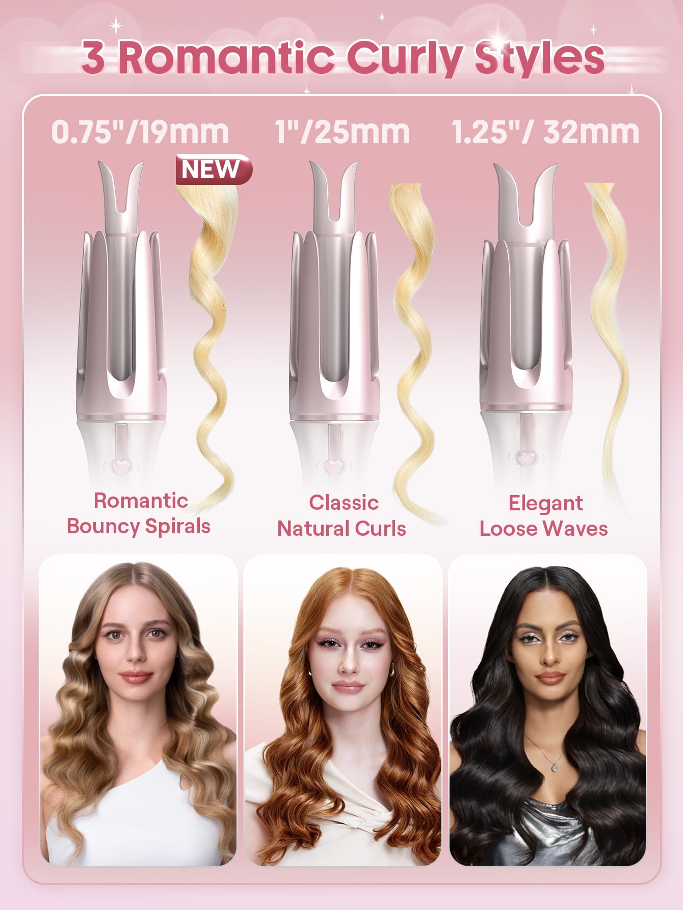 SHEGLAM heart-shaped power button detail offering simple, cute control