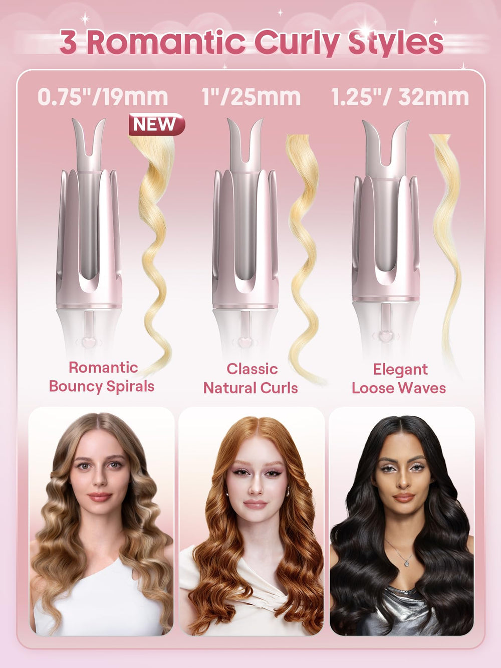 SHEGLAM heart-shaped power button detail offering simple, cute control