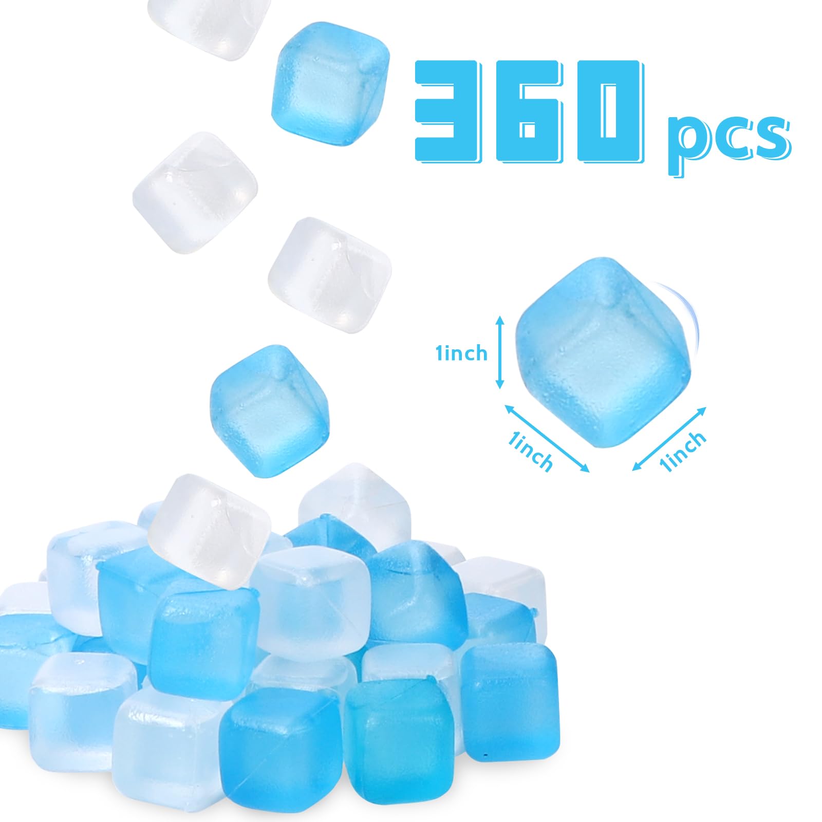 SHENGQIPC cubes inside a camping cooler keeping beverages cold longer