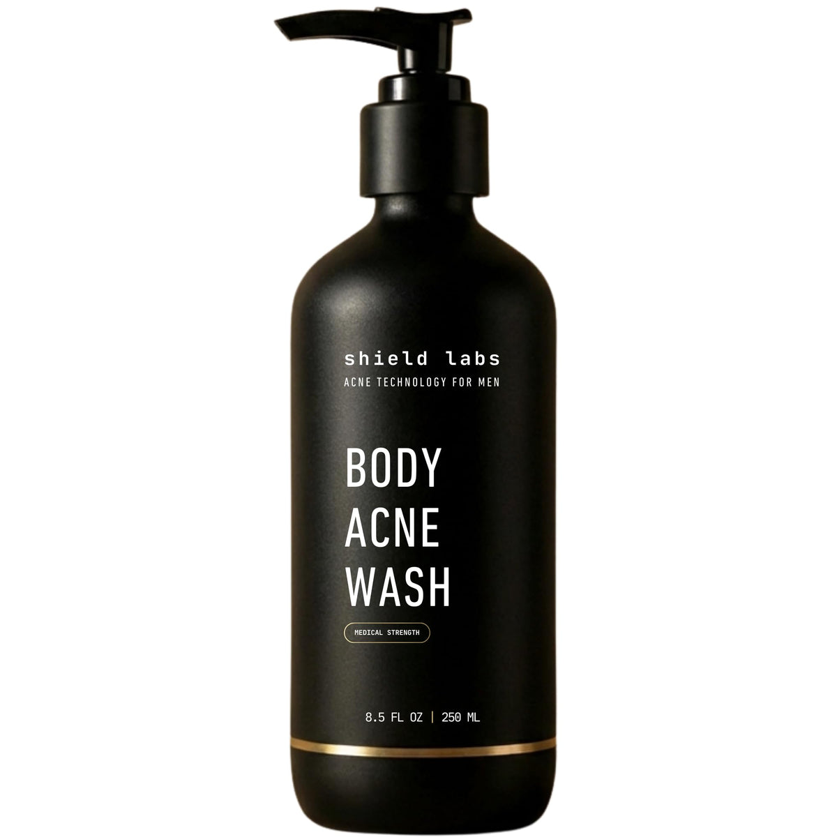 Shield front packaging showing bottle and product name for clear identification and trust