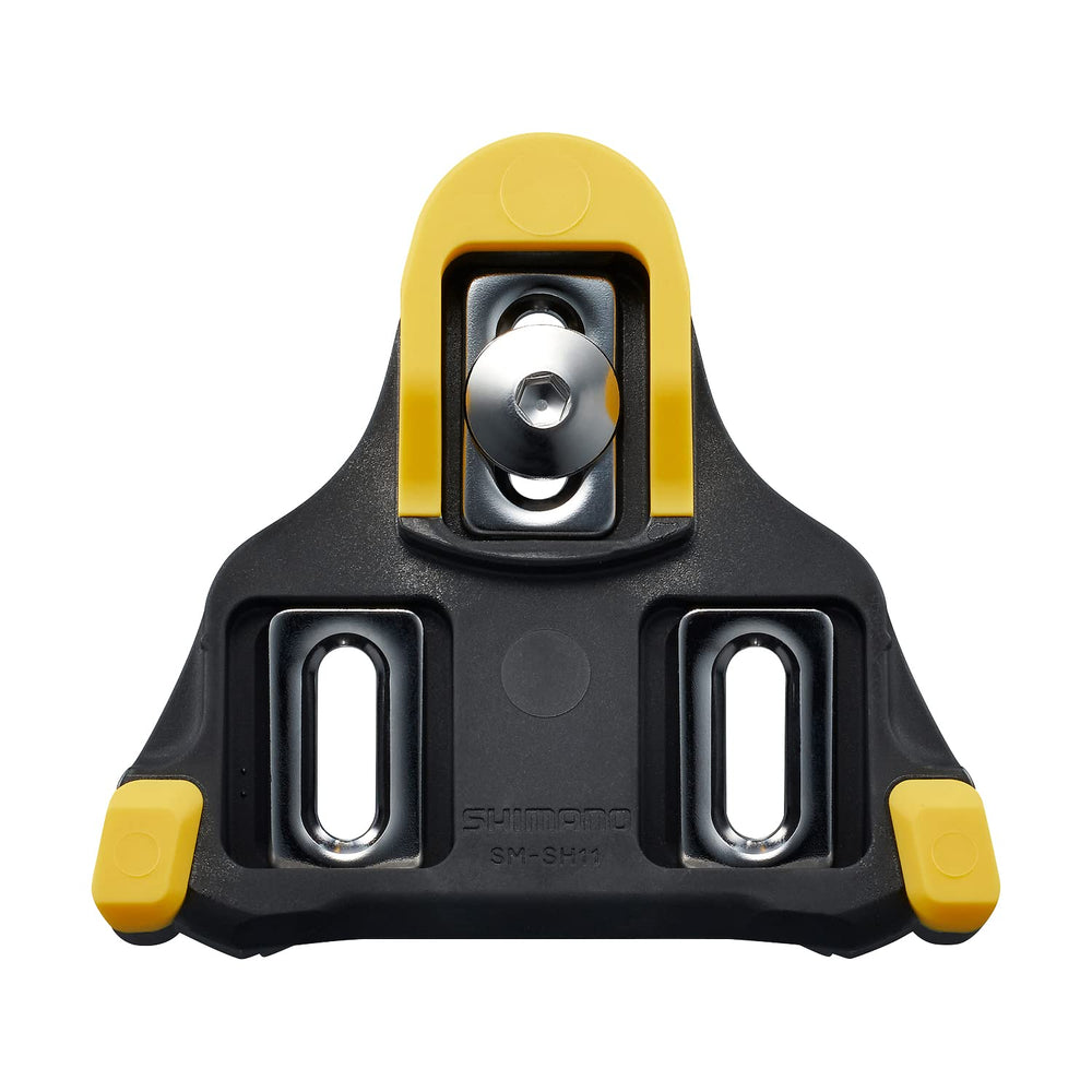 SHIMANO SM-SH11 underside detail showing colored pads that reduce wear and extend life