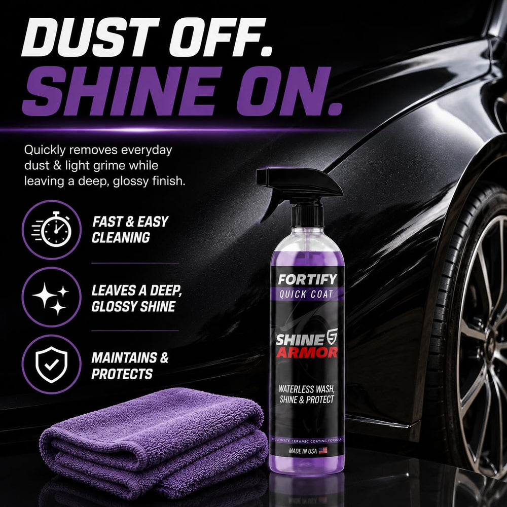 SHINE ARMOR Fortify close-up of paint reflection showing glossy finish