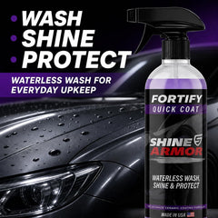 SHINE ARMOR Fortify being sprayed on car demonstrating easy application