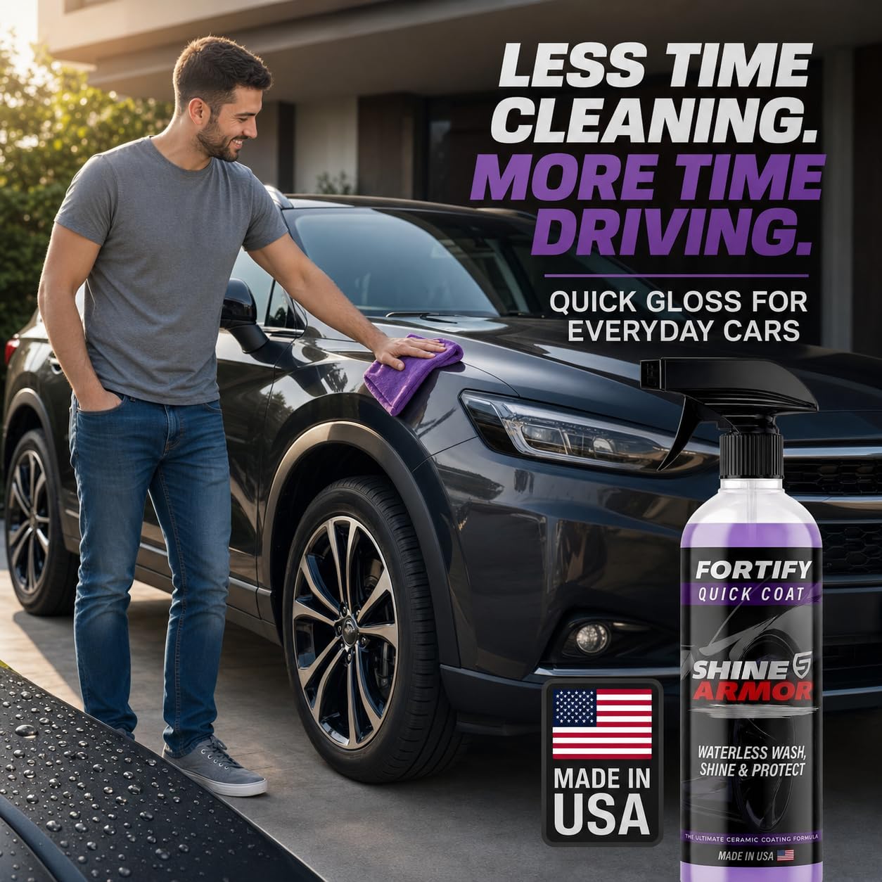 SHINE ARMOR Fortify on full-size truck showing one-bottle coverage