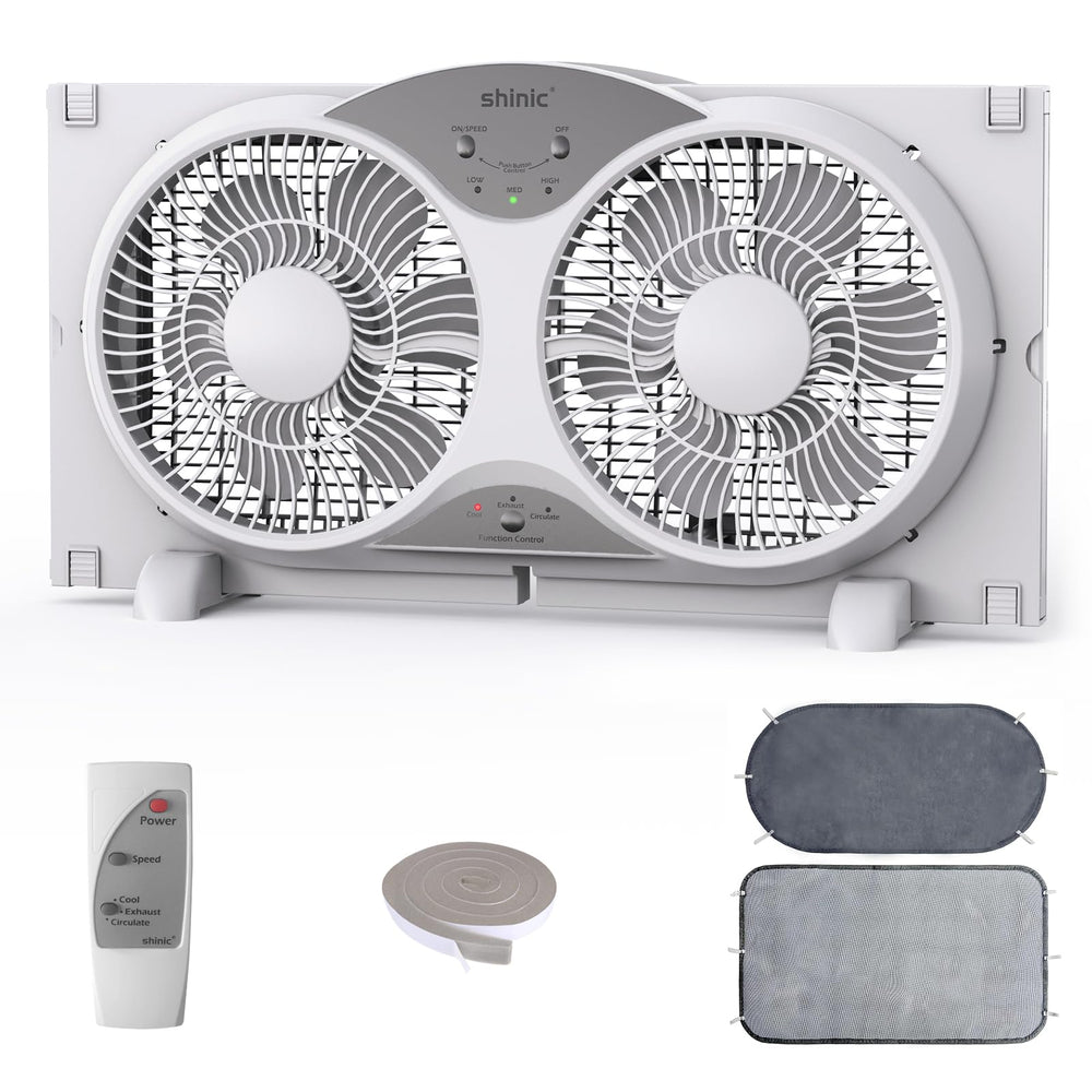 shinic front view in window showing airflow and efficient ventilation