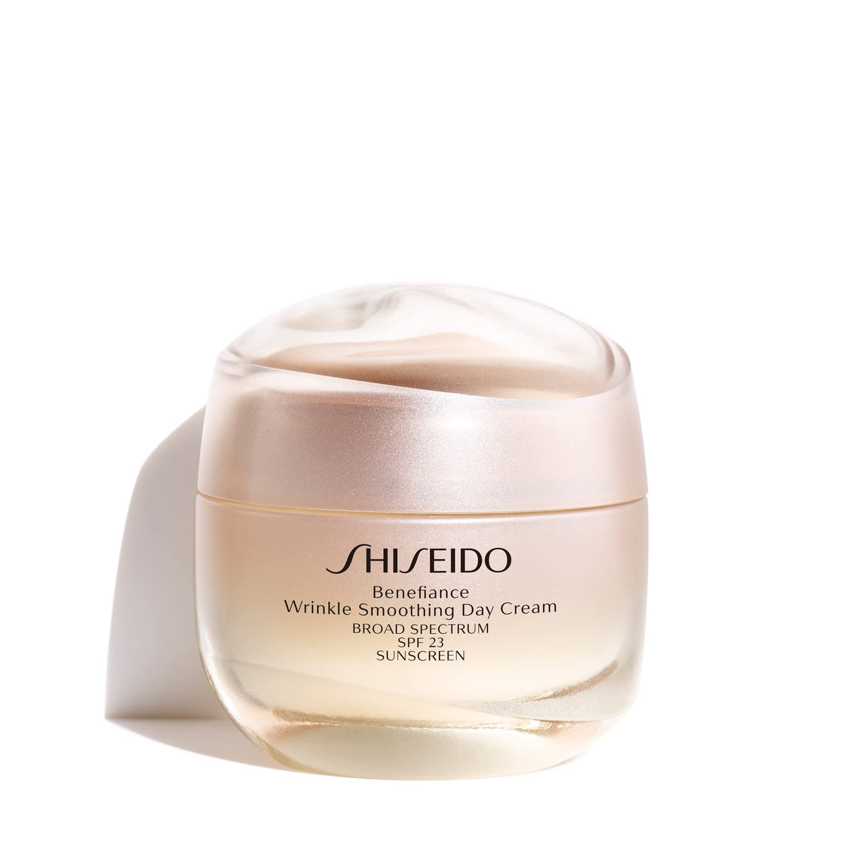 Shiseido Benefiance front packaging showing elegant jar and product name, conveying premium protection