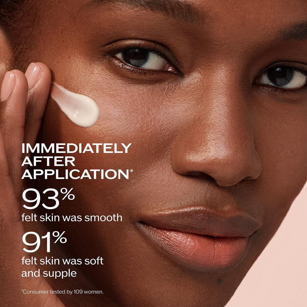 Shiseido cream texture close-up highlighting smooth formula and fast-absorbing hydration benefit