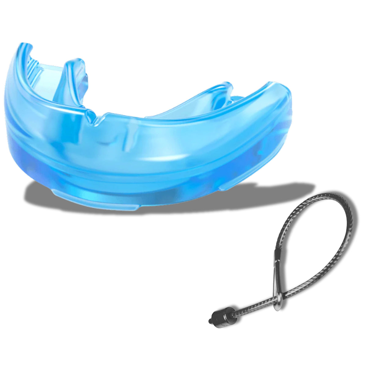 Shock Doctor front view of braces mouth guard showing full upper coverage and comfort