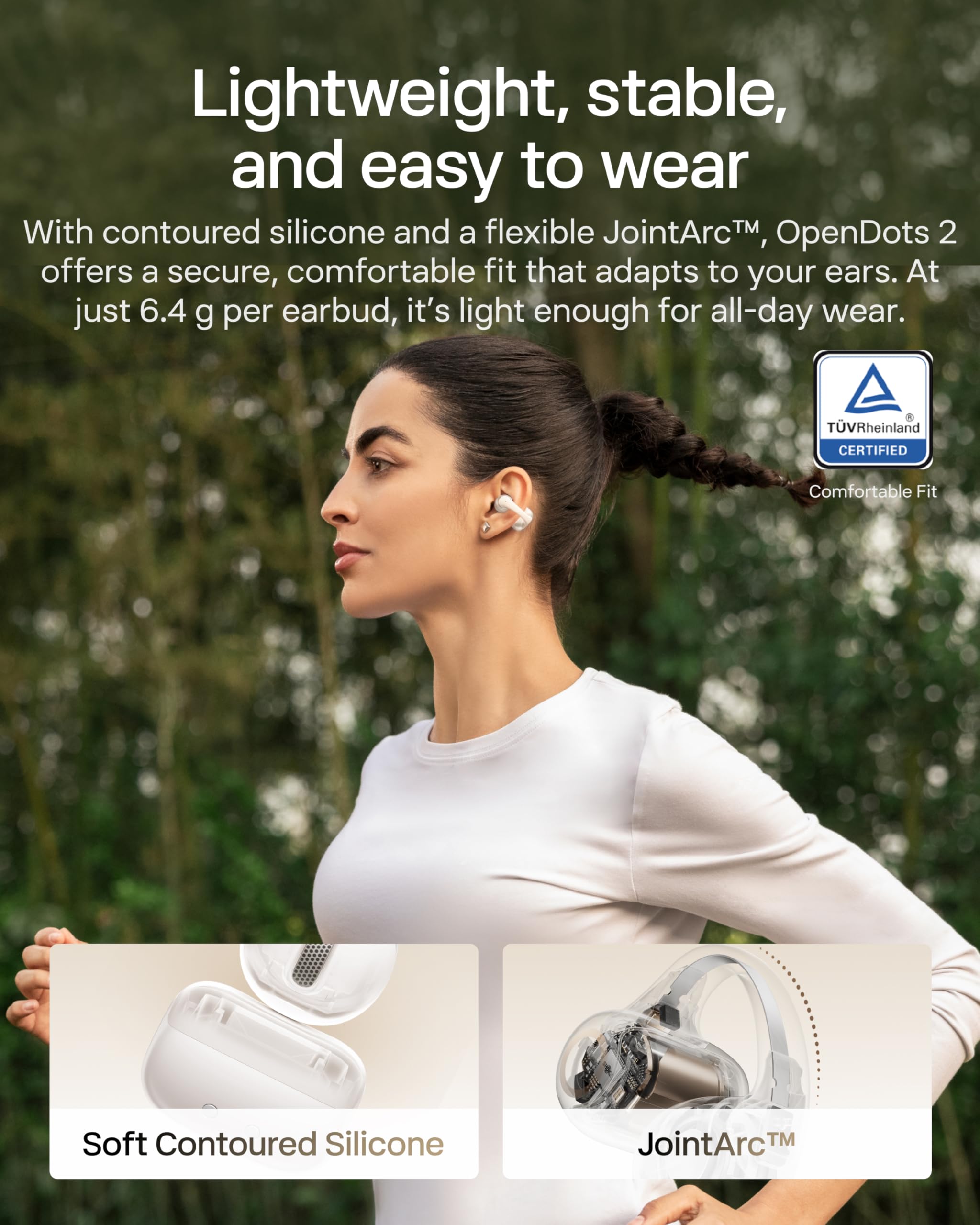 SHOKZ OpenDots 2 open charging case with wireless charging convenience